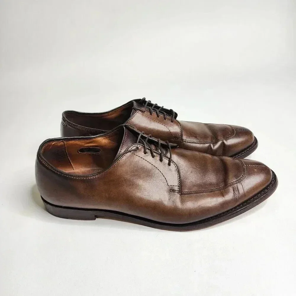 Allen Edmonds Delray Split Toe Lace Up‎ Oxfords Vero Cuoio Super Prime Size 11 D